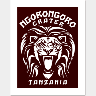 Ngorongoro Crater Conservation Area | Lion Face Posters and Art